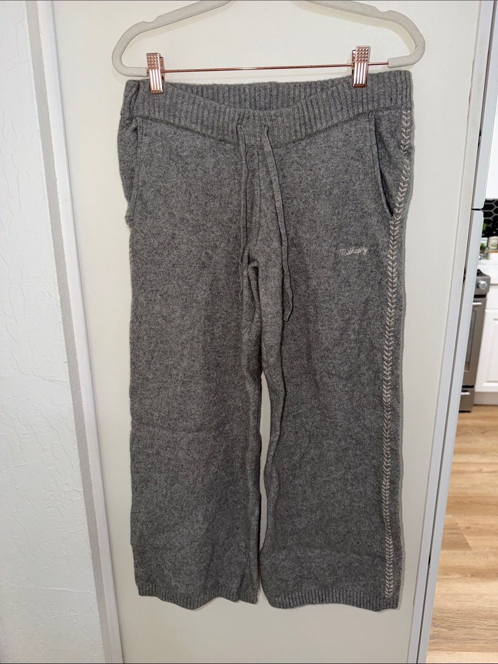 Madhappy Heather Steel Knit Straight Pant | L